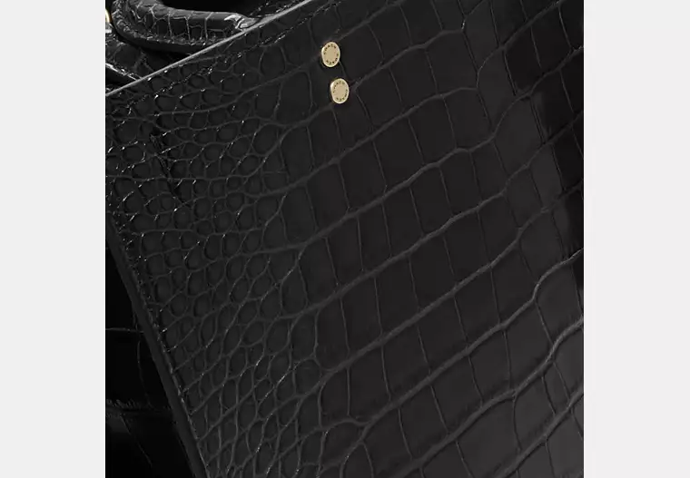 Rogue Bag In Alligator - crocodile/Brass/Black