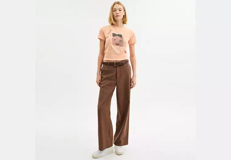 Carroty Shrunken T-Shirt In Organic Cotton - Light Orange