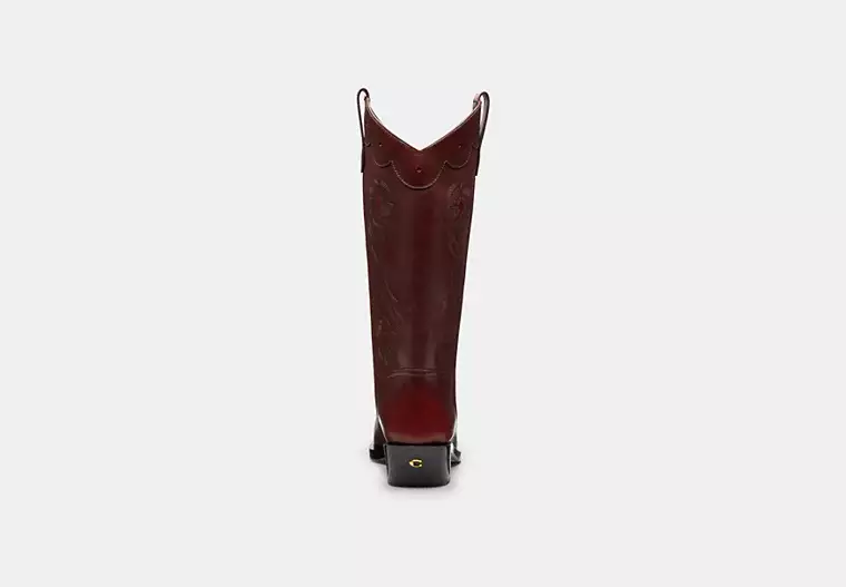 Aria Cowboy Boot In Loved Leather - loved leather/Merlot
