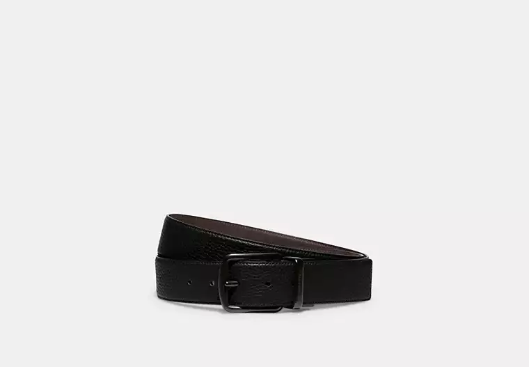 Harness Buckle Cut-To-Size Reversible Belt, 38 Mm - Black/Maple