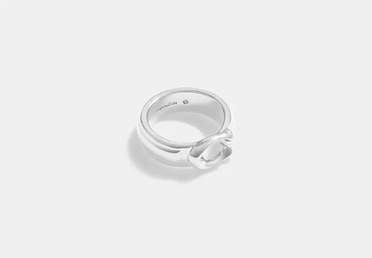 Sculpted Signature Ring - Silver
