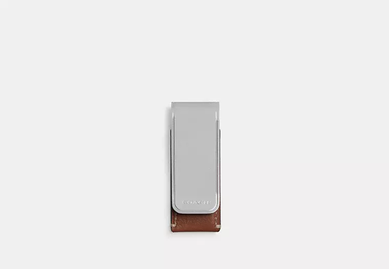 Money Clip - smooth leather/Redwood