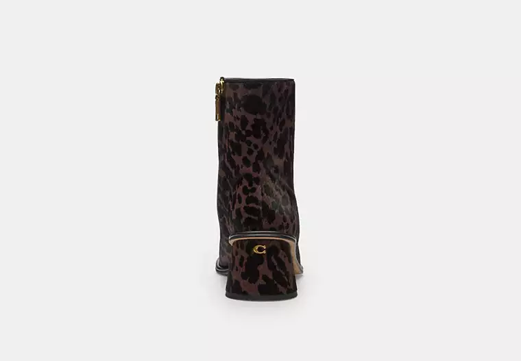 Gigi Bootie With Leopard Print - Dark Leopard
