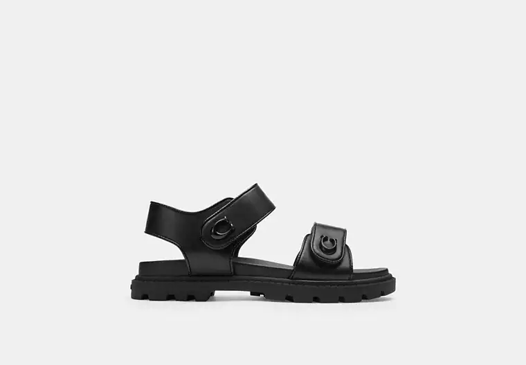 Brynn Sandal - smooth leather/Black