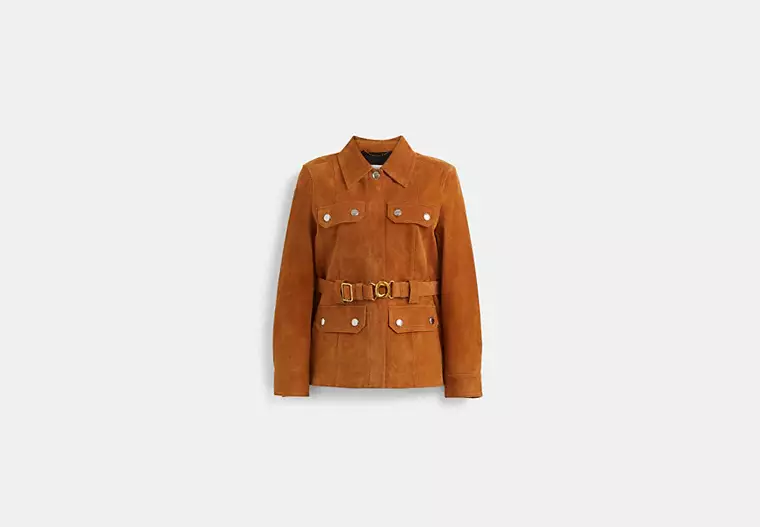 Restored Suede Belted Heritage Jacket - Penny