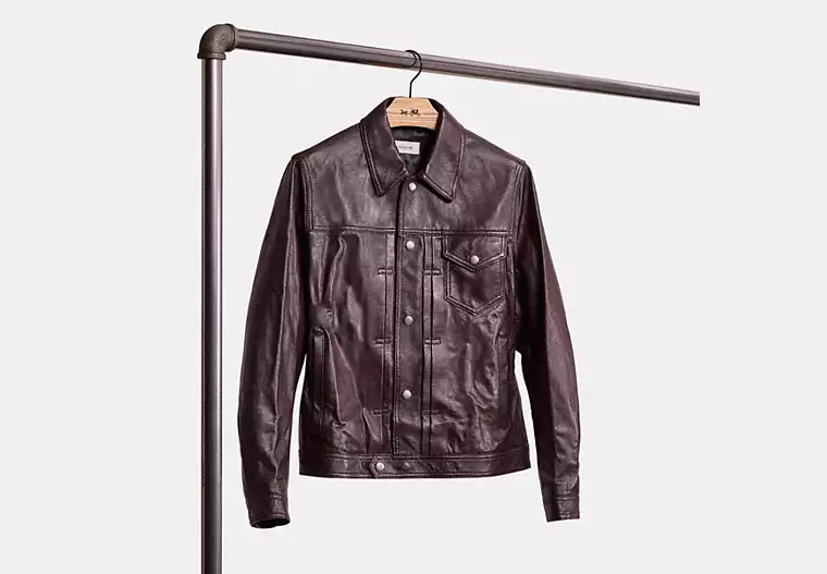 Restored Leather Trucker - Brown