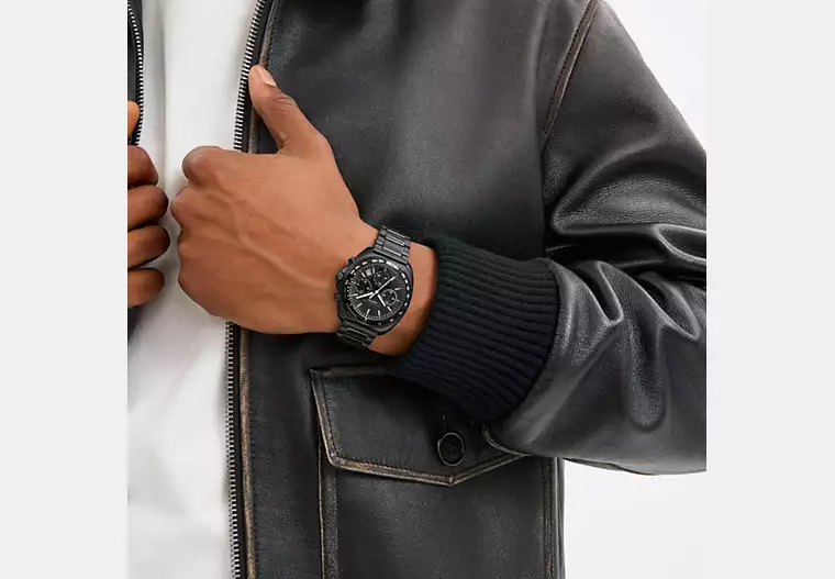 Charter Chronograph Watch, 39 Mm - Black