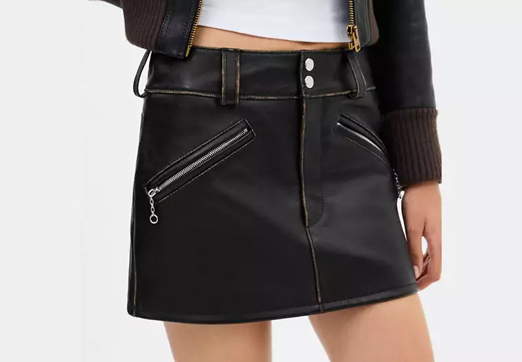 Moto Mini Skirt - Black
