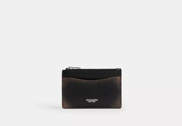 Essential Card Holder Wallet In Loved Leather - loved leather/Silver/Black Brown