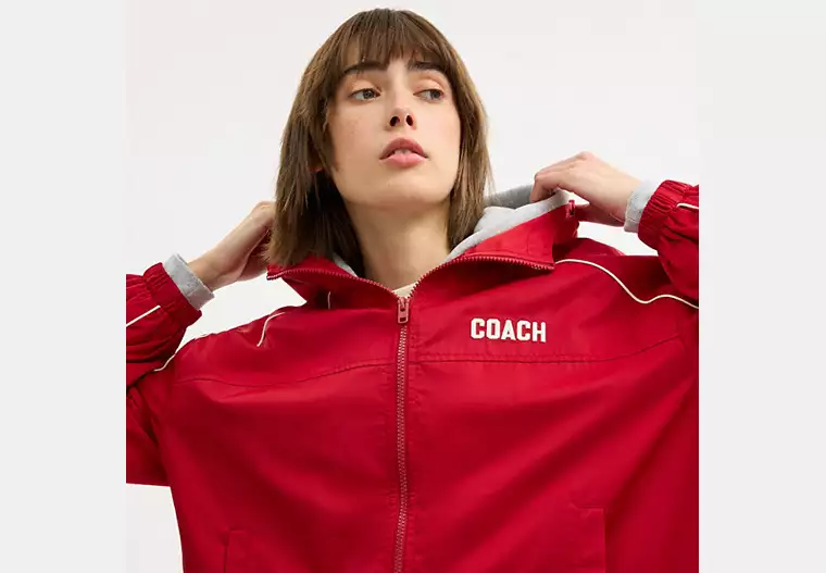 Windbreaker In Recycled Polyester - Red