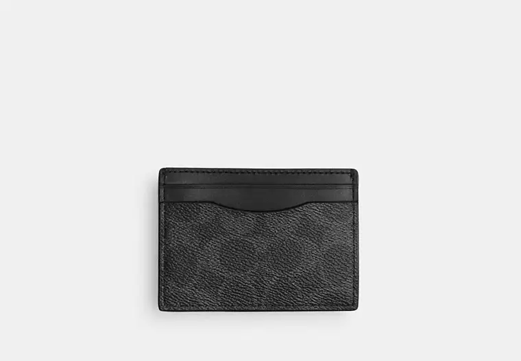 Money Clip Card Case In Signature Canvas - Black Signature