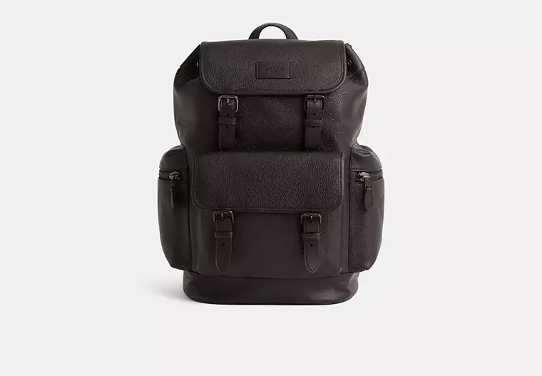 Restored Sprint Backpack In Pebbled Leather - Black Copper/Black