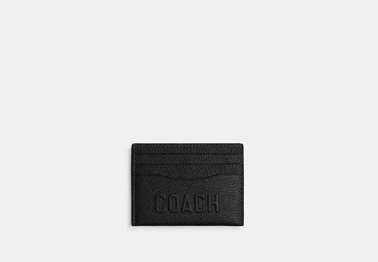 Card Case With Coach Graphic - Black