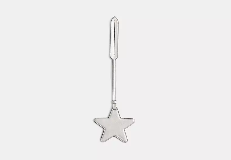 Remade Star Bag Charm - Silver Metallic