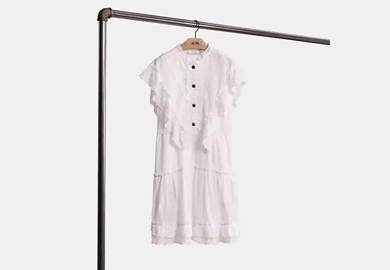 Restored Broderie Anglaise Dress - Off White